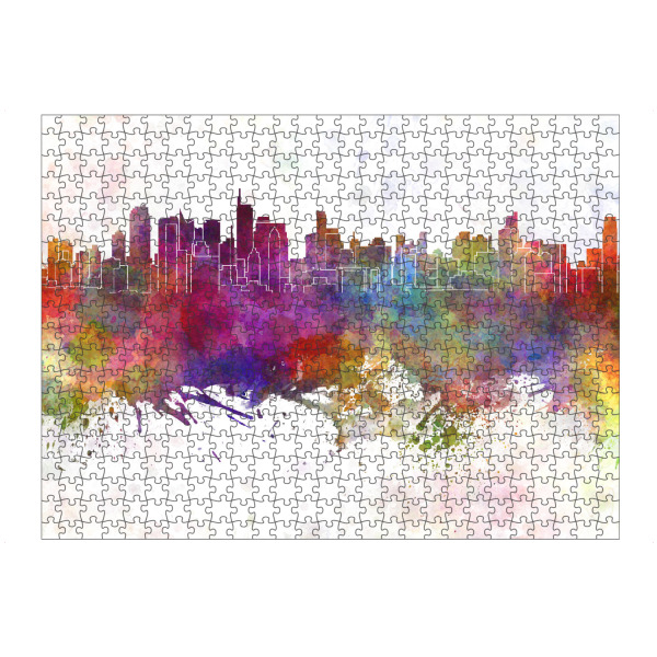 artboxONE Puzzle "Makati skyline in watercolor" artboxONE - Städte,Reise,Abstrakt,Architektur
