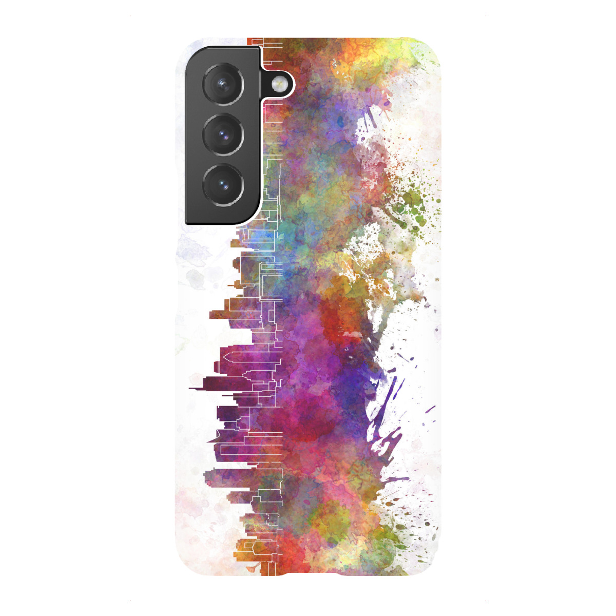 "Makati skyline in watercolor"für Samsung Galaxy - Premium-Case Handyhülle artboxONE