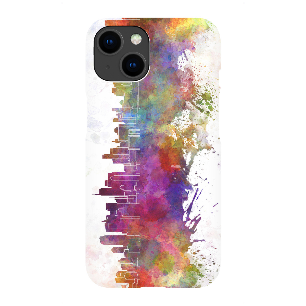 iPhone "Makati skyline in watercolor" Premium-Case Handyhülle artboxONE