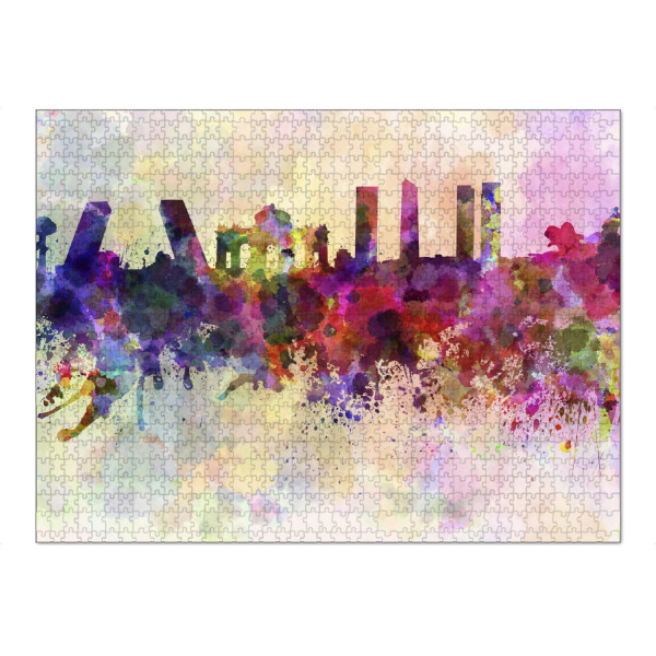 Puzzle Ravensburger "Madrid skyline in watercolor" artboxONE - Städte,Reise,Abstrakt,Architektur