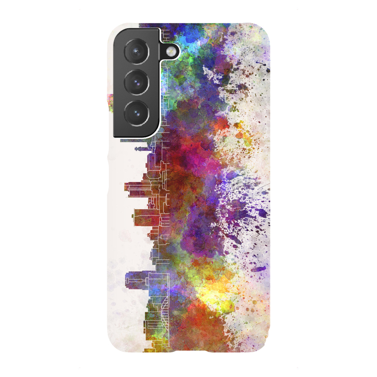 Samsung Galaxy "Little Rock skyline in watercolor" Premium-Case Handyhülle artboxONE