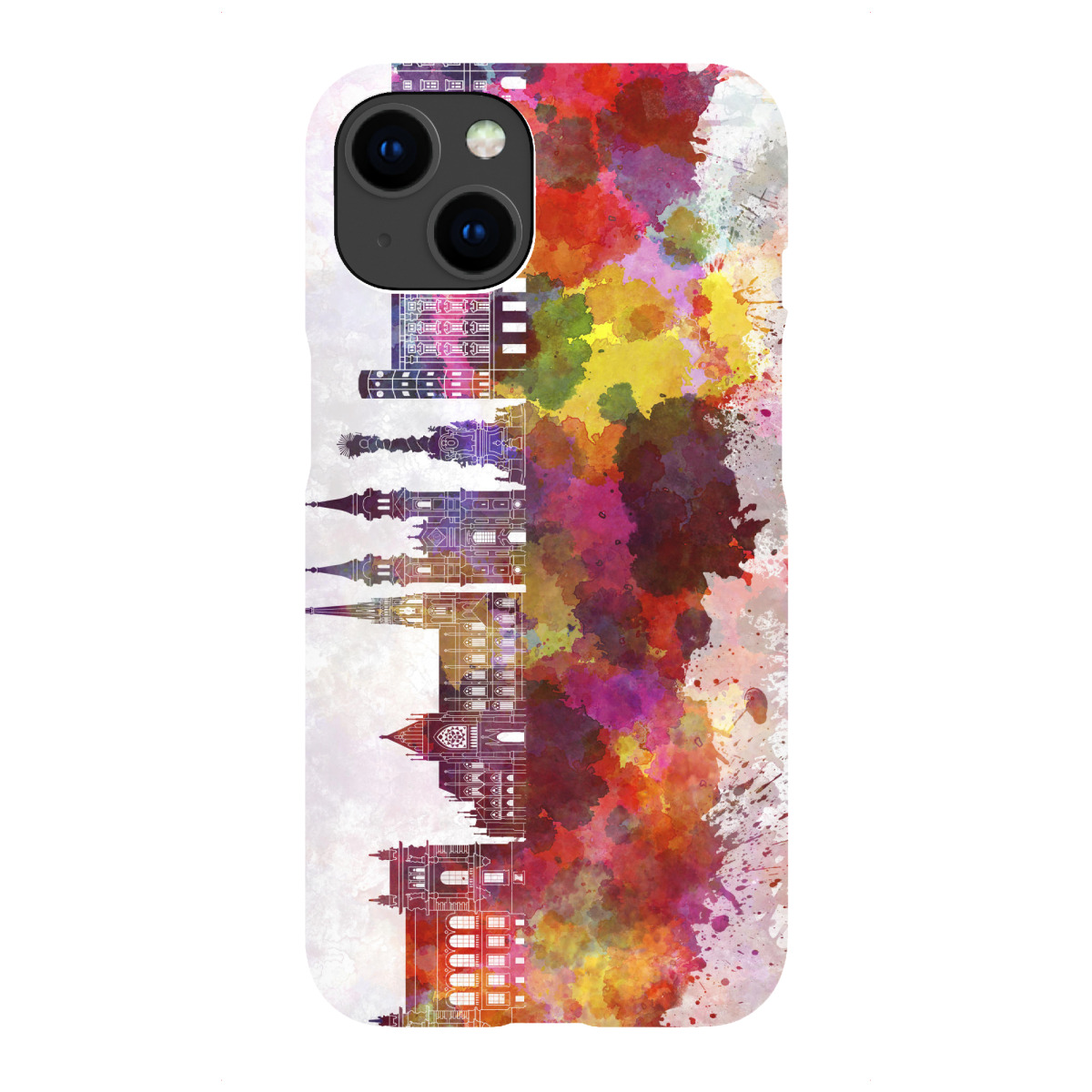 "Linz skyline in watercolor"für iPhone - Premium-Case Handyhülle artboxONE