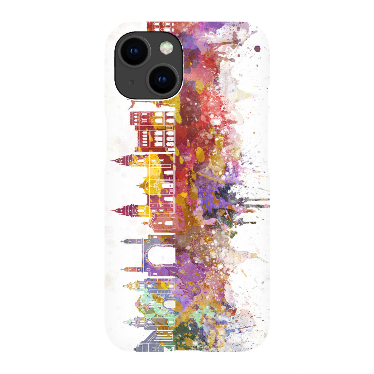 iPhone "Lima skyline in watercolor" Premium-Case Handyhülle artboxONE