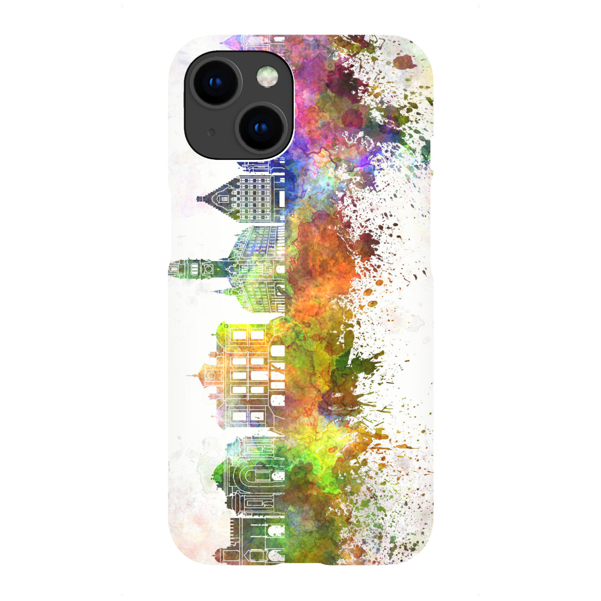 iPhone "Lille skyline in watercolor" Premium-Case Handyhülle artboxONE