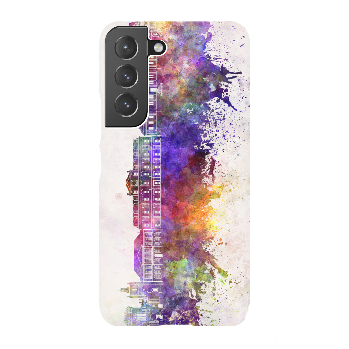 "Le Havre skyline in watercolor"für Samsung Galaxy - Premium-Case Handyhülle artboxONE