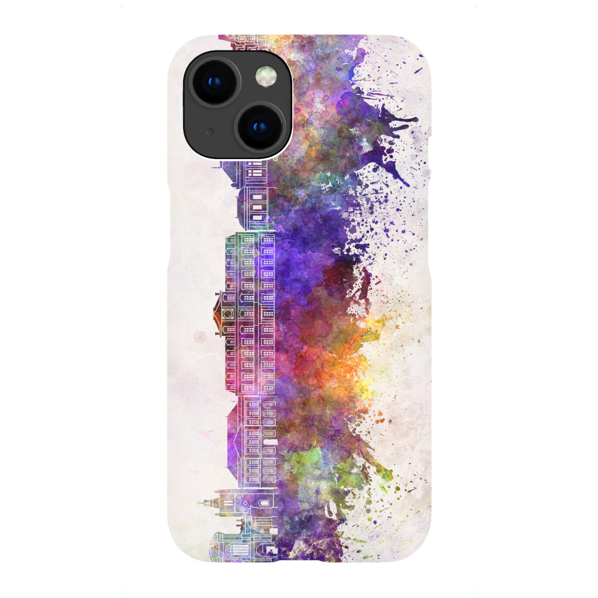 iPhone "Le Havre skyline in watercolor" Premium-Case Handyhülle artboxONE