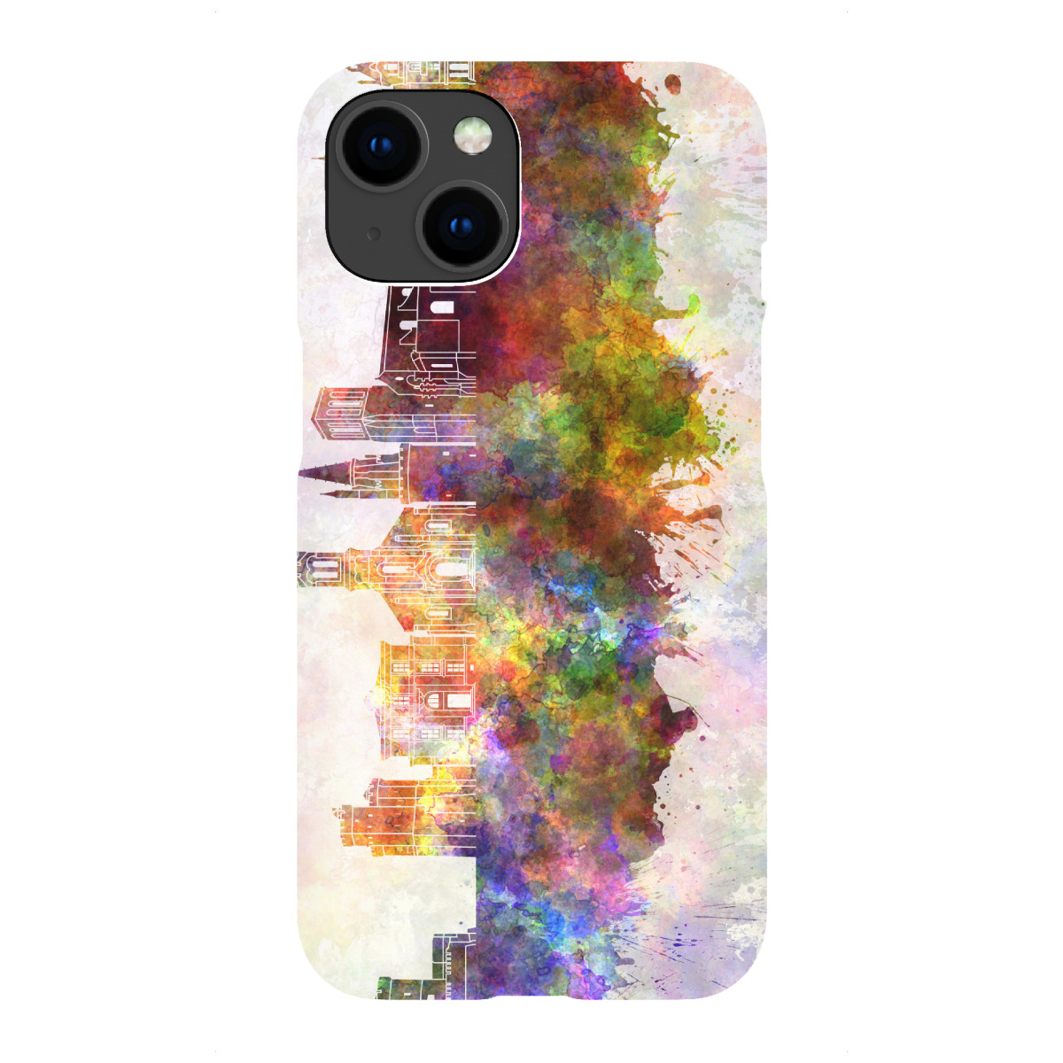 iPhone "La Rochelle skyline watercolor" Premium-Case Handyhülle artboxONE