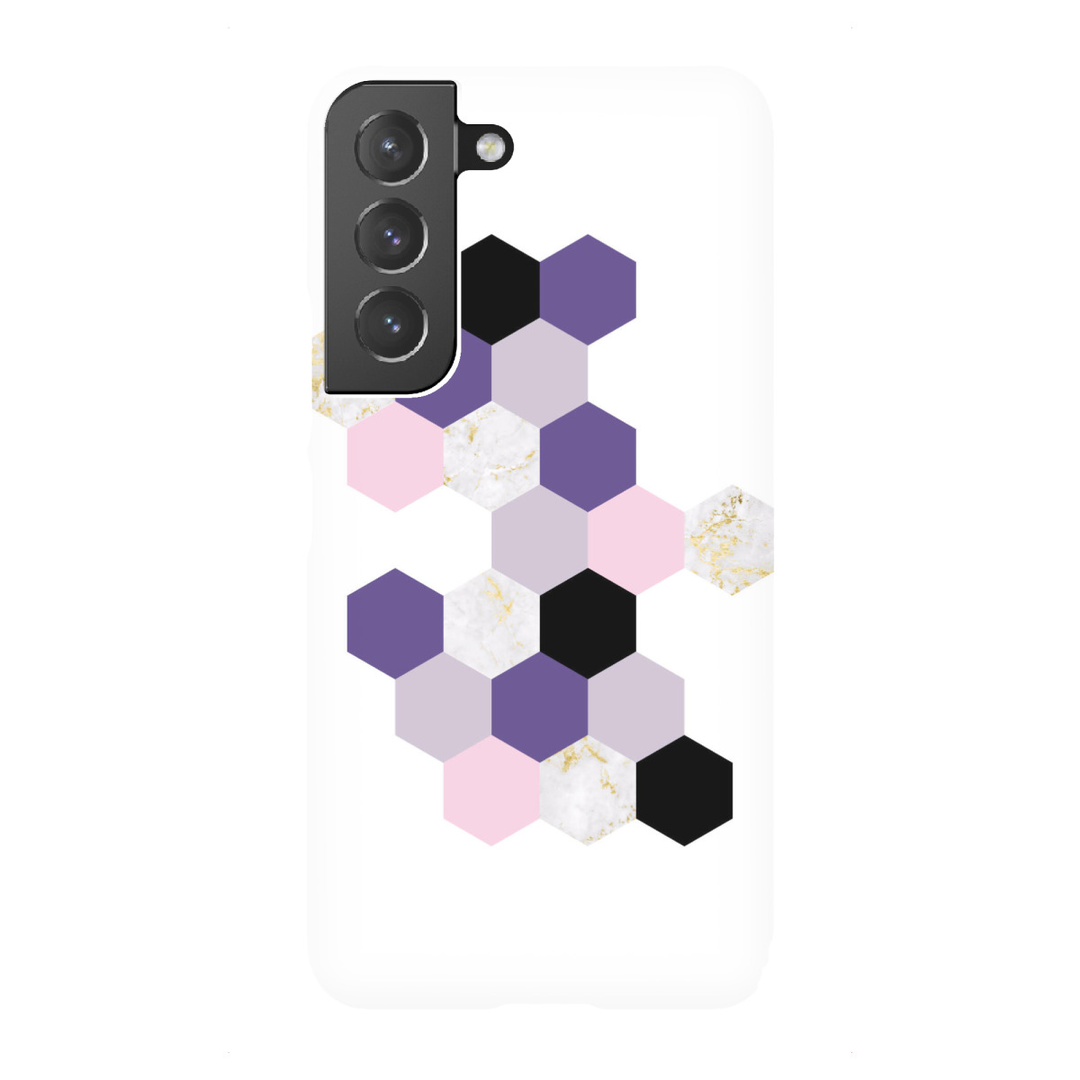 "Geometric Hexagons Violet Marble"für Samsung Galaxy - Premium-Case Handyhülle artboxONE