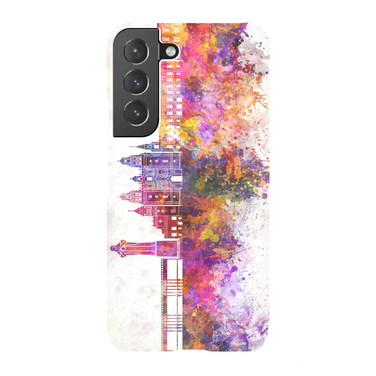 "Huelva skyline in watercolor"für Samsung Galaxy - Premium-Case Handyhülle artboxONE