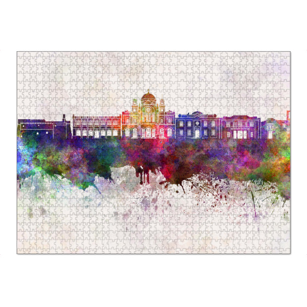 Puzzle Ravensburger "Heraklion skyline in watercolor" artboxONE - Städte,Reise,Abstrakt,Architektur