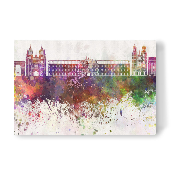 Leinwandbild "Dijon skyline in watercolor" artboxONE - Städte,Reise,Abstrakt,Architektur