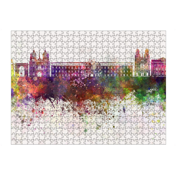 artboxONE Puzzle "Dijon skyline in watercolor" artboxONE - Städte,Reise,Abstrakt,Architektur