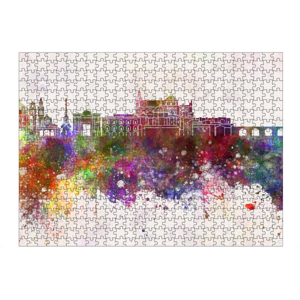 Puzzle Ravensburger "Cordoba skyline in watercolor" artboxONE - Städte,Reise,Abstrakt,Architektur