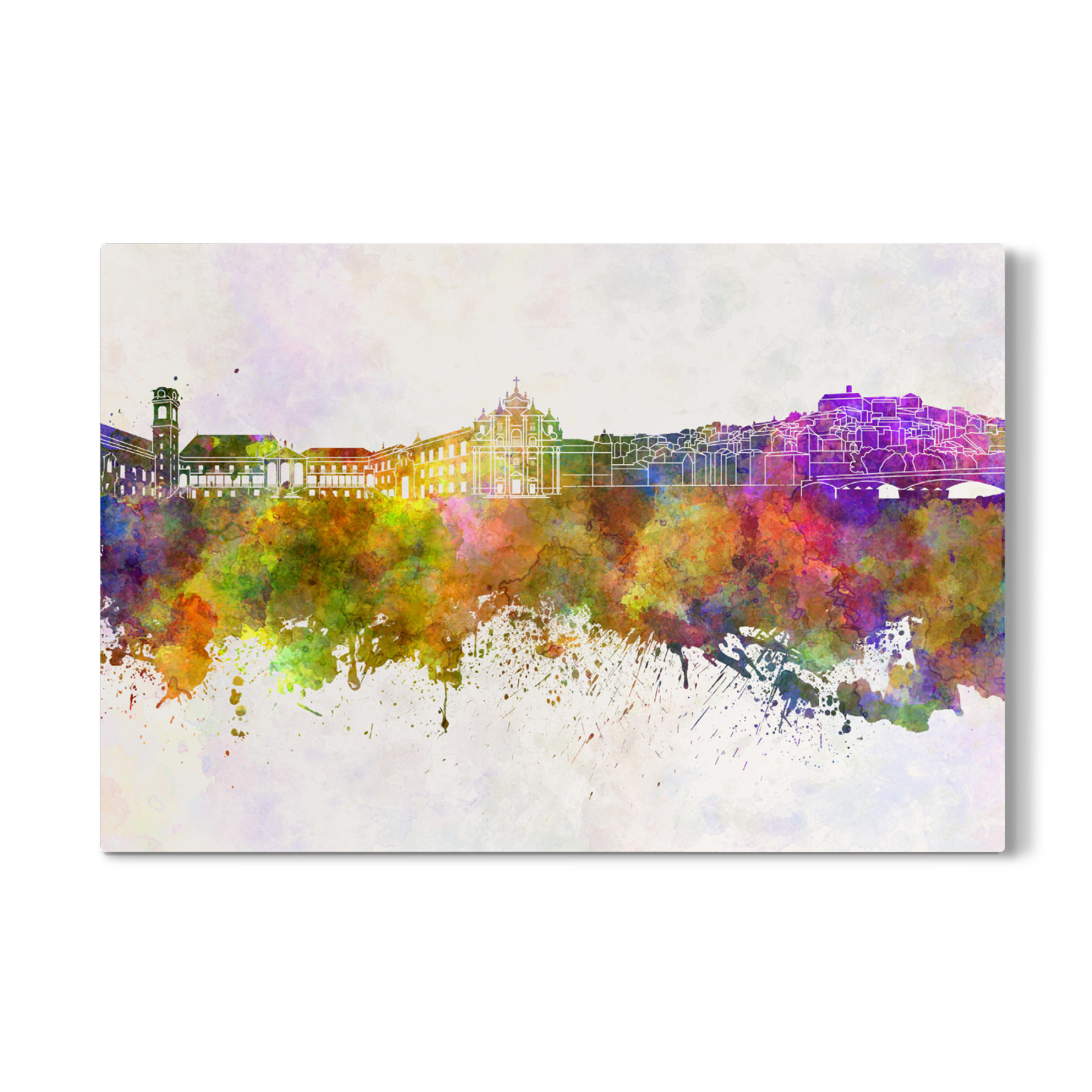 Galerie-Print "Coimbra skyline in watercolor" 30x20 cm artboxONE