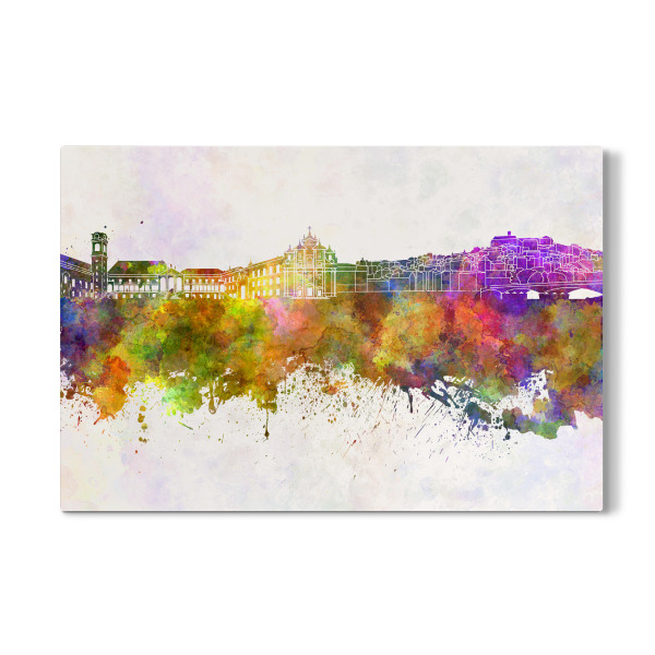 Galerie-Print "Coimbra skyline in watercolor" 30x20 cm artboxONE