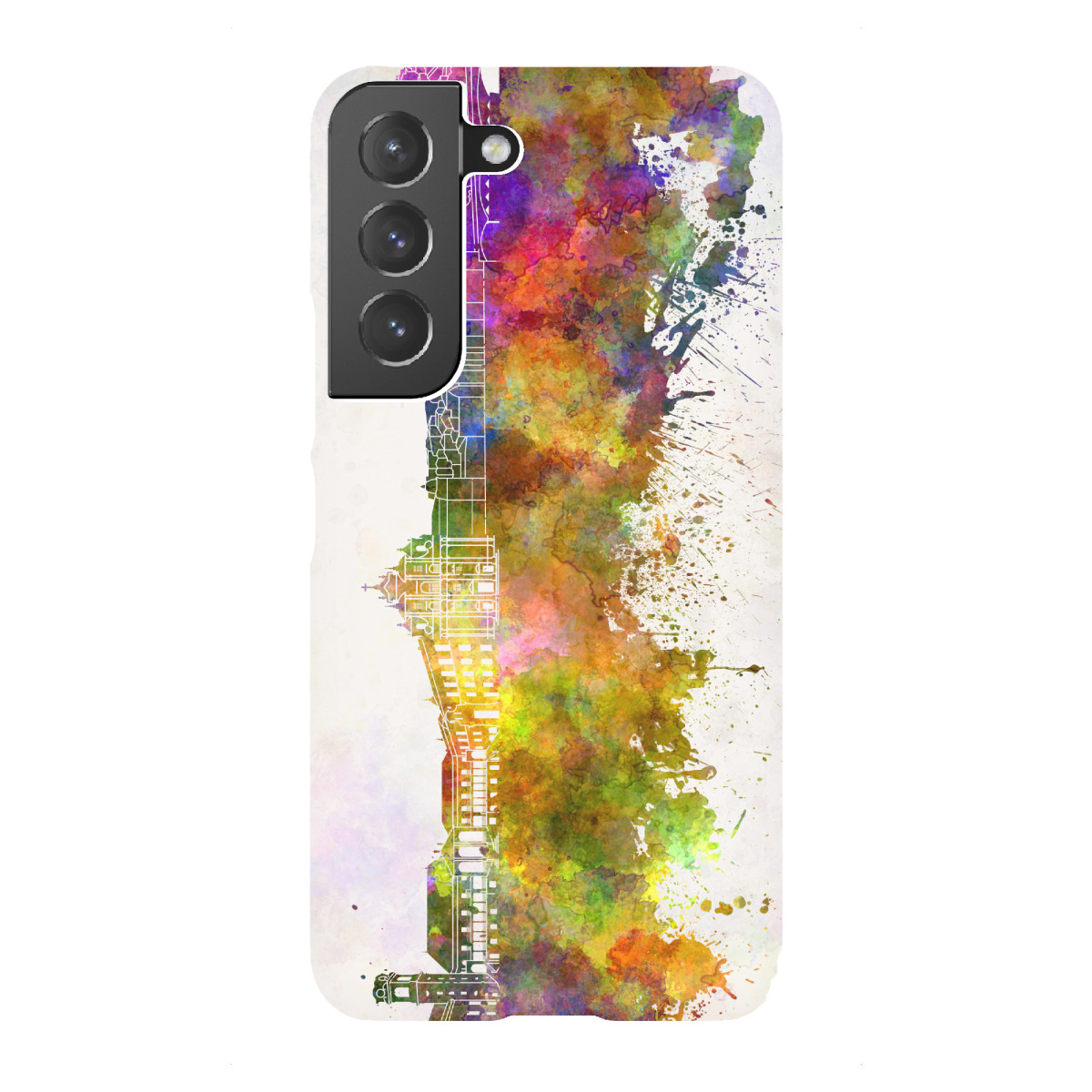 Samsung Galaxy "Coimbra skyline in watercolor" Premium-Case Handyhülle artboxONE