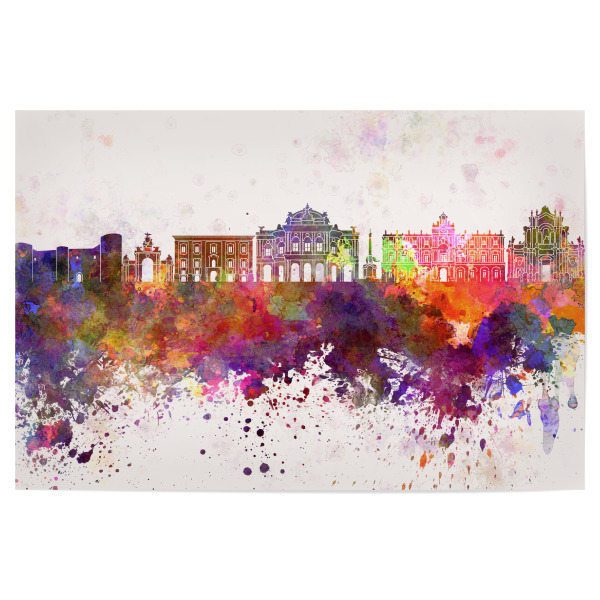 Poster 30x20 cm "Catania skyline in watercolor" artboxONE - Städte,Reise,Abstrakt,Architektur