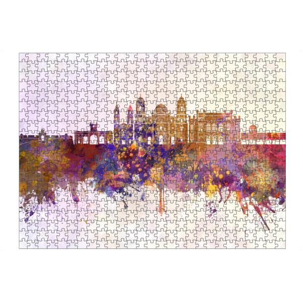 Puzzle Ravensburger "Cadiz skyline in watercolor" artboxONE - Städte,Reise,Abstrakt,Architektur