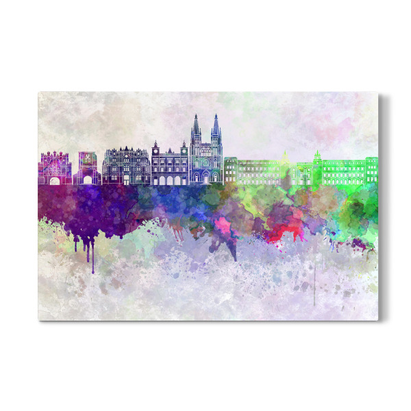 Galerie-Print "Burgos skyline in watercolor" 30x20 cm artboxONE