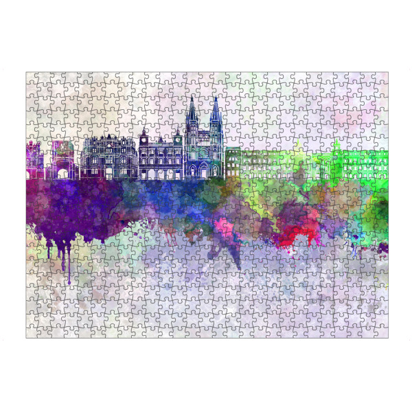 artboxONE Puzzle "Burgos skyline in watercolor" artboxONE - Städte,Reise,Abstrakt,Architektur