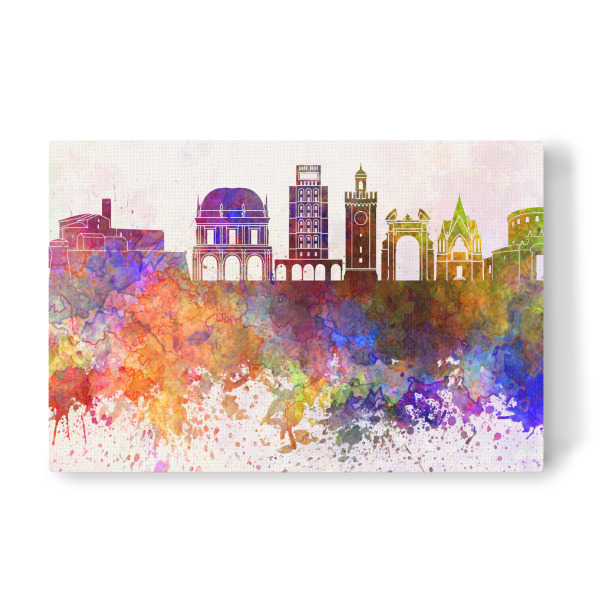 Leinwandbild "Brescia skyline in watercolor" artboxONE - Städte,Reise,Abstrakt,Architektur