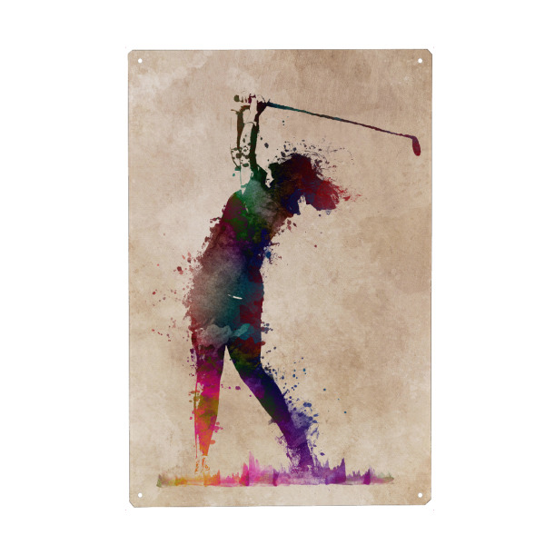 Holzbild "Golf player" artboxONE - Sport,Sport / Sommerspiele,Sport / Motivation