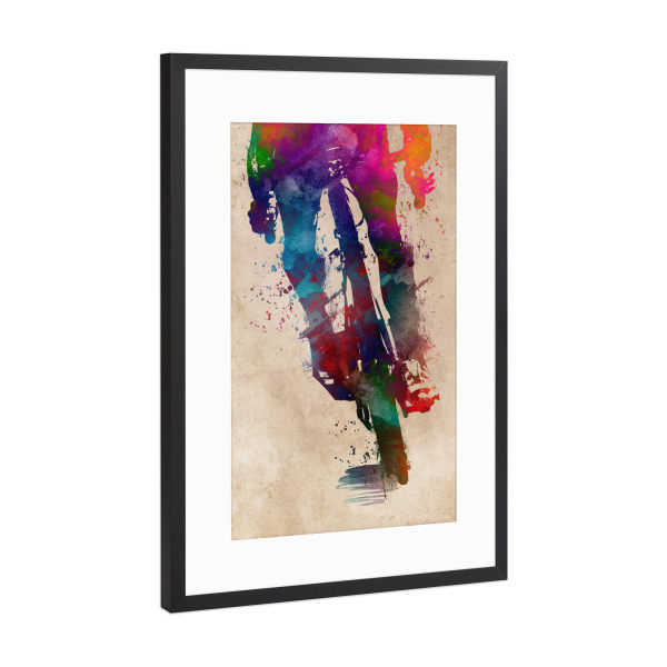Poster mit Rahmen Schwarz (Metallic) "Cycling" artboxONE - Sport,Sport / Sommerspiele,Sport / Motivation