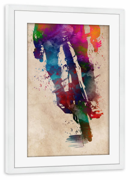 Poster mit Rahmen weiß "Cycling" artboxONE - Sport,Sport / Sommerspiele,Sport / Motivation