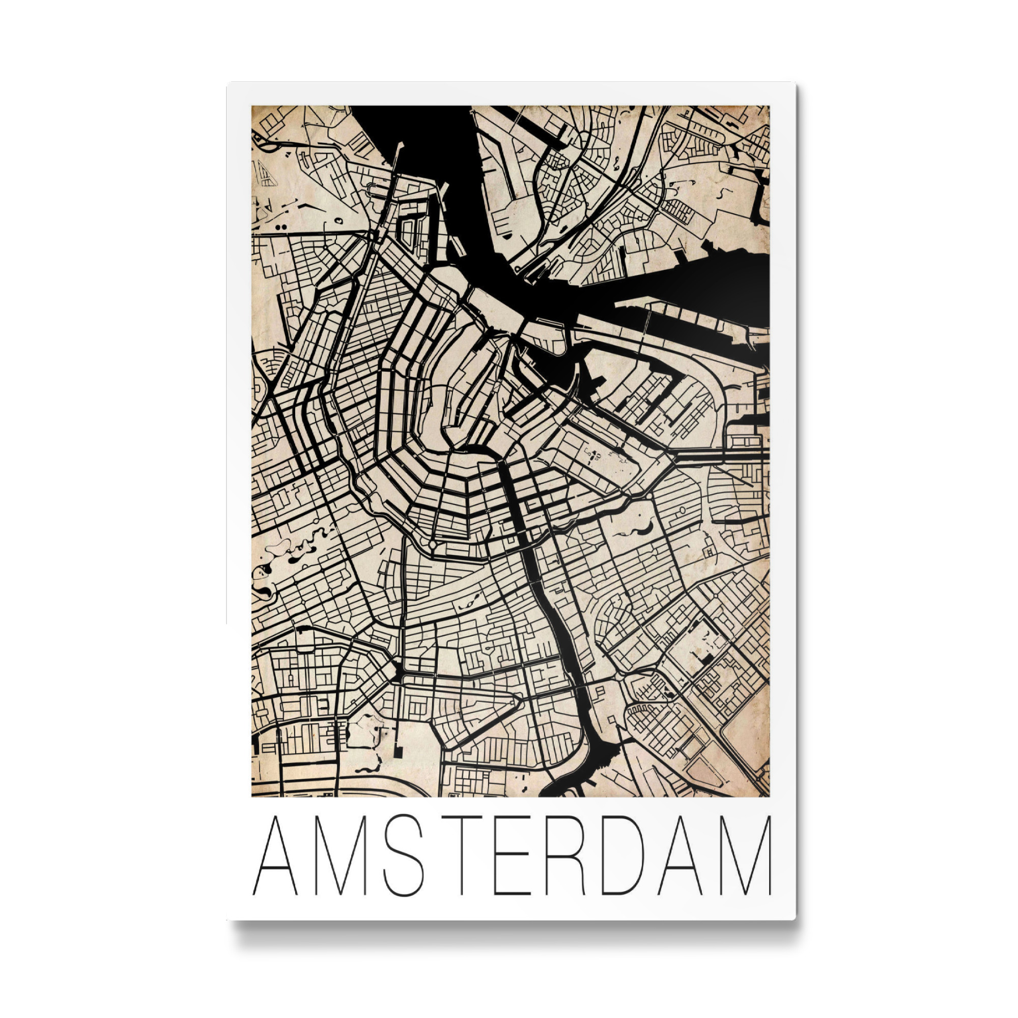 Galerie-Print "Retro Map Amsterdam" 75x50 cm artboxONE