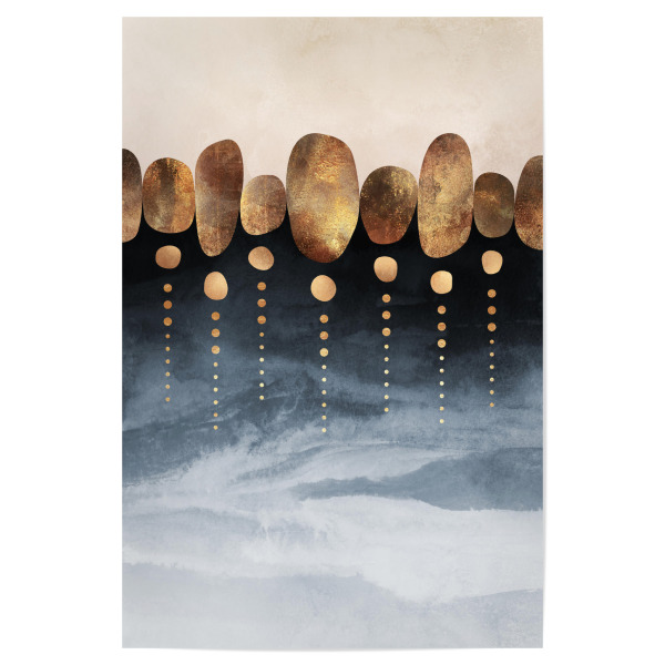 Poster 30x20 cm "Natural Abstraction" artboxONE - Abstrakt - Graphic,Abstract,Nature,Natural,Earthy,Earth,Earth tones,Pebbles,Rocks,Stones