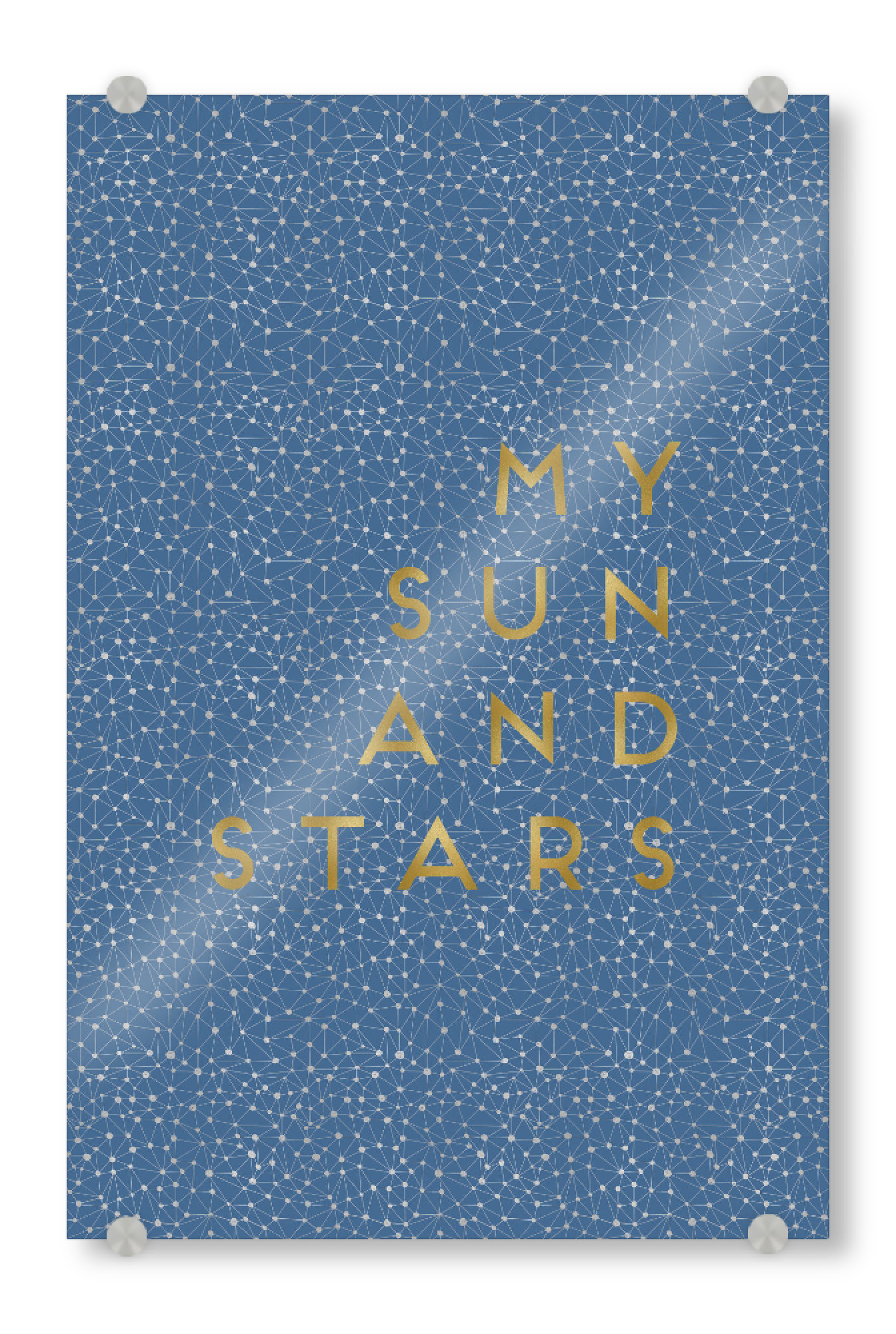 Acrylglasbild "My Sun And Stars" artboxONE - Typografie,Natur,Abstrakt,Geometrie,Liebe,Galaxy