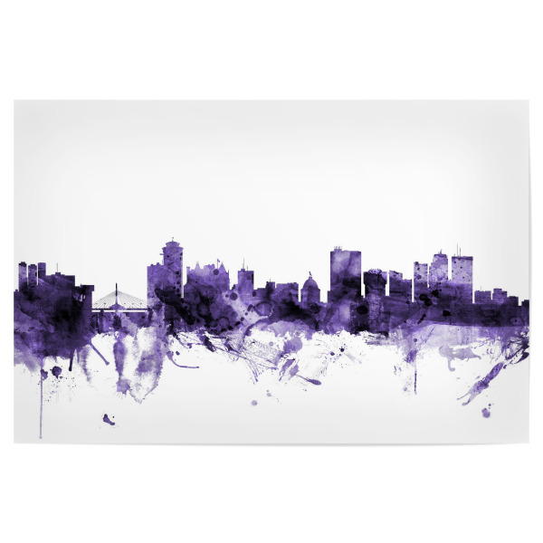 Poster 30x20 cm "Winnipeg Canada Skyline 2" artboxONE - Städte,Reise,Ultraviolet,Städte / Weitere