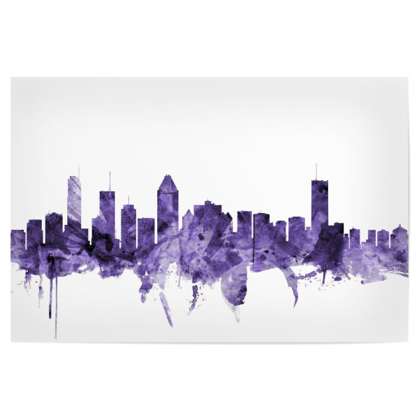 Poster "Montreal Canada Skyline" artboxONE - Städte,Reise,Ultraviolet,Städte / Weitere