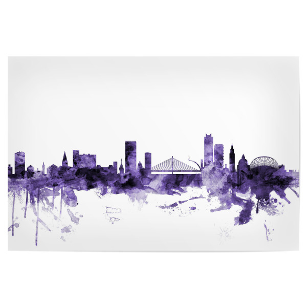 Poster "Liege Belgium Skyline" artboxONE - Städte,Reise,Ultraviolet,Städte / Weitere