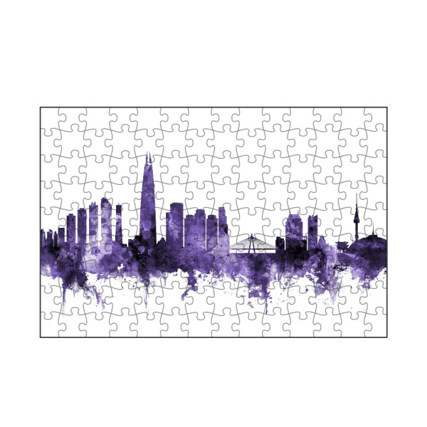 artboxONE Puzzle "Seoul Skyline South Korea 3" artboxONE - Städte,Reise,Ultraviolet,Städte / Weitere