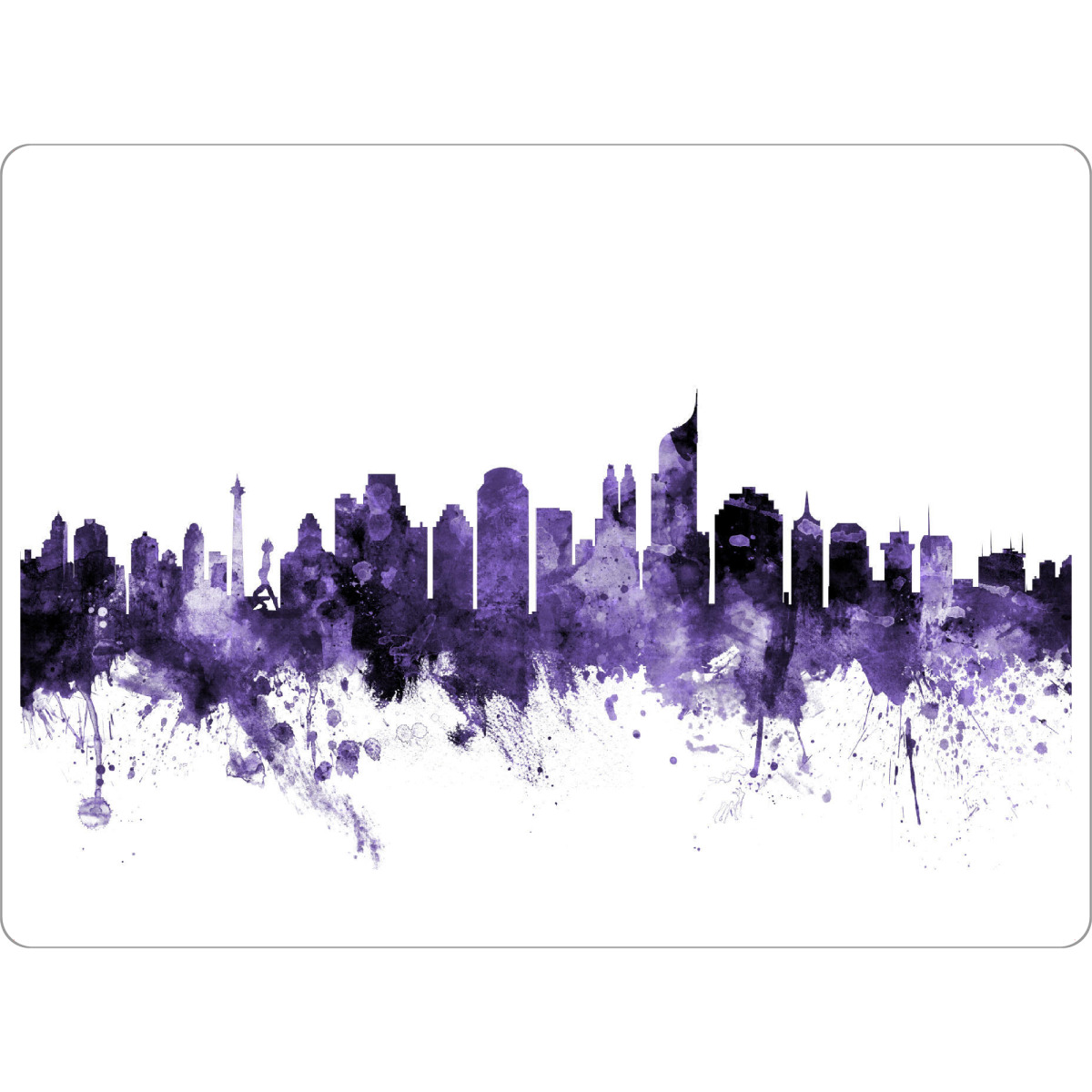 Tischset "Jakarta Skyline Indonesia 2" artboxONE - Städte,Reise,Ultraviolet,Städte / Weitere