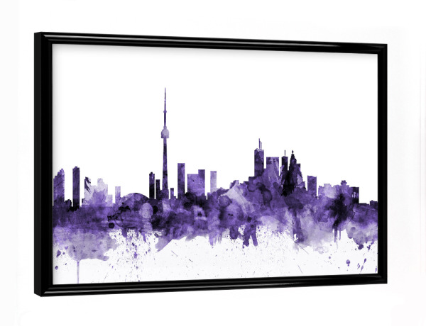 Poster mit schwarzem Rahmen "Toronto Canada Skyline 2" artboxONE - Städte,Reise,Ultraviolet,Städte / Weitere