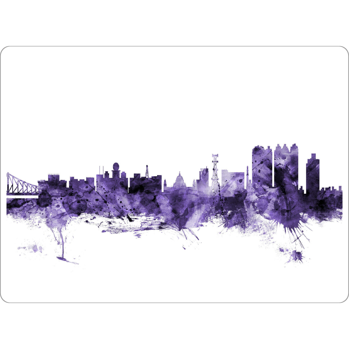 Tischset "Calcutta (Kolkata) India Skyline" artboxONE - Städte,Reise,Ultraviolet,Städte / Weitere