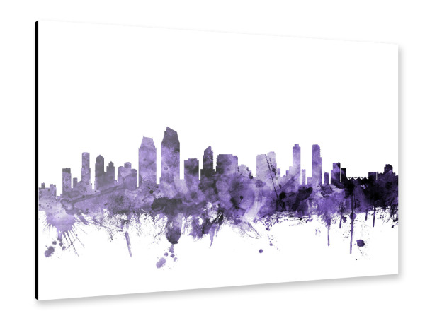 Alu-Dibond "San Diego California Skyline" 30x20 cm artboxONE
