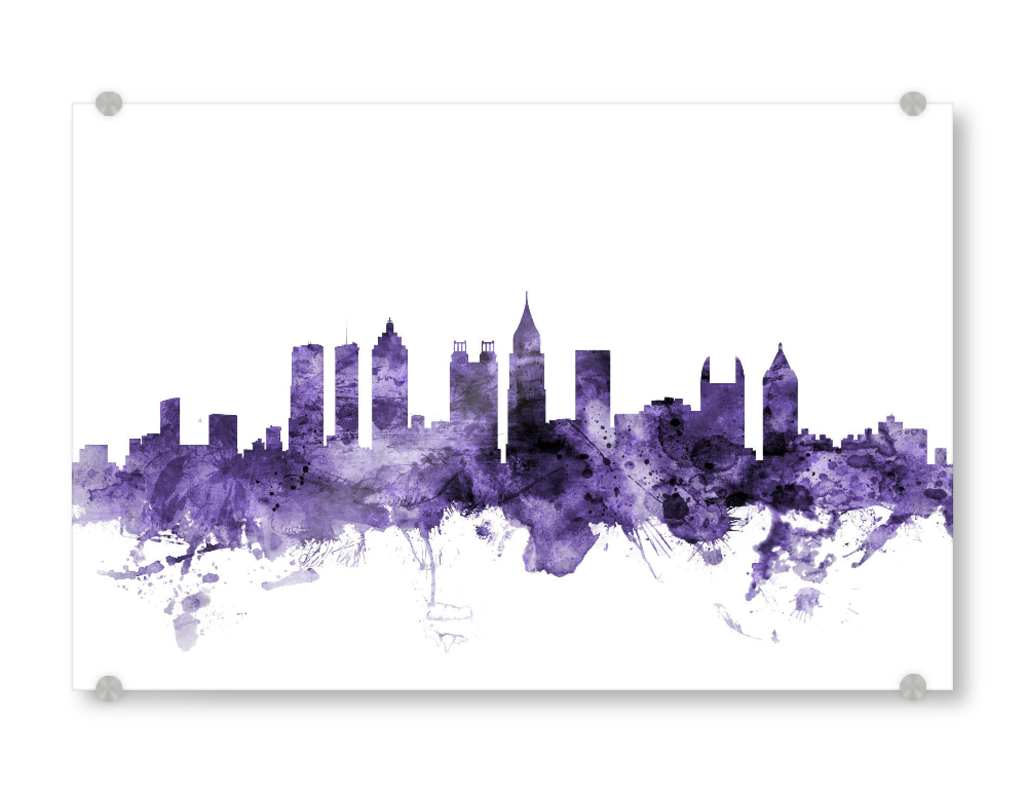 Acrylglasbild "Atlanta Georgia Skyline" artboxONE - Städte,Reise,Ultraviolet,Städte / Weitere