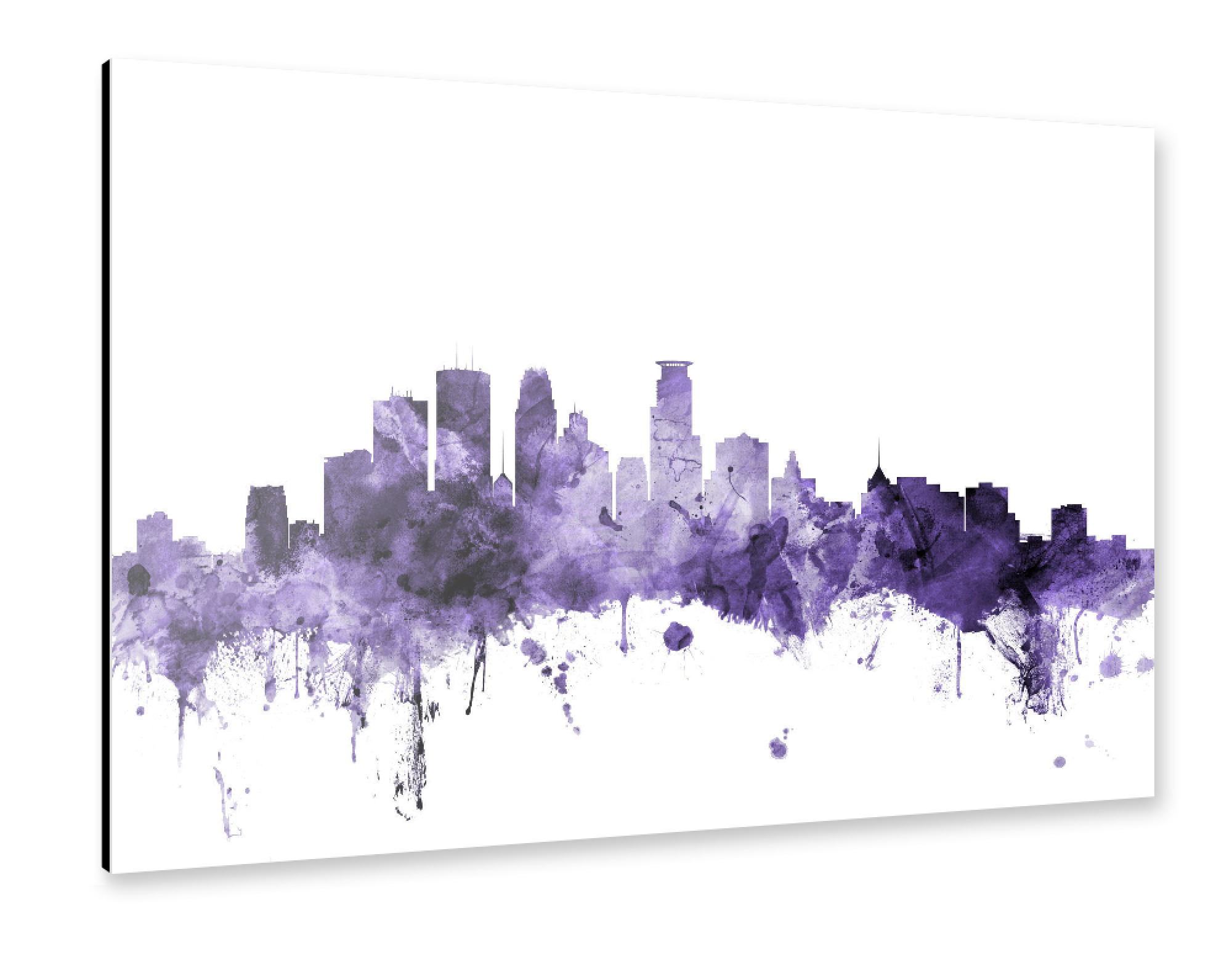 Alu-Dibond "Minneapolis Minnesota Skyline 2" 75x50 cm artboxONE