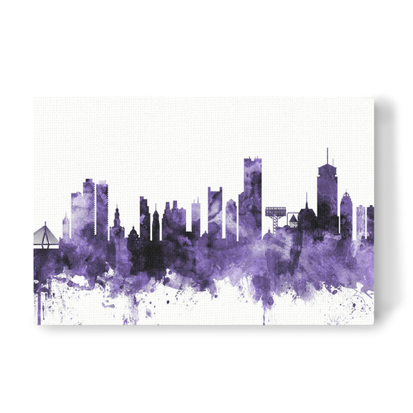 Leinwandbild "Boston Massachusetts Skyline" artboxONE - Städte,Reise,Ultraviolet,Städte / Boston