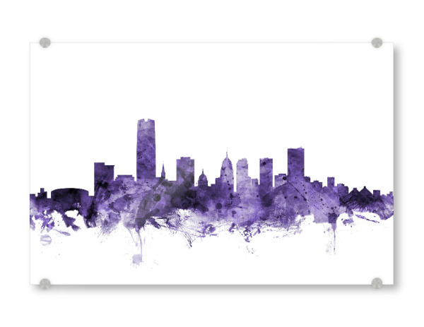 Acrylglasbild "Oklahoma City Skyline" artboxONE - Städte,Reise,Ultraviolet,Städte / Weitere
