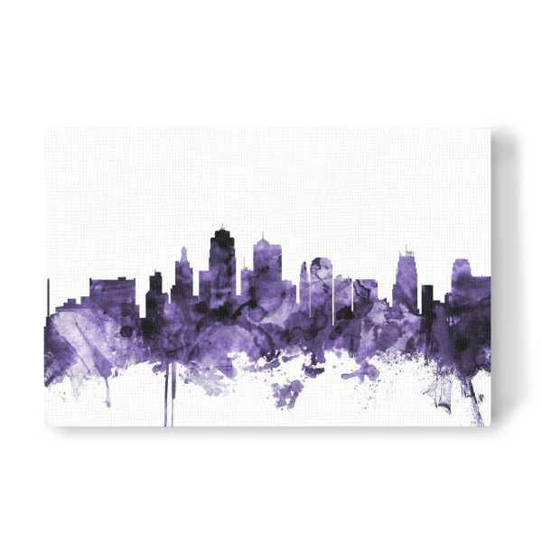 Leinwandbild "Kansas City Skyline" artboxONE - Städte,Reise,Ultraviolet,Städte / Weitere