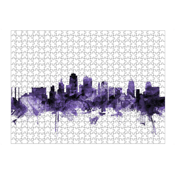 Puzzle Ravensburger "Kansas City Skyline" artboxONE - Städte,Reise,Ultraviolet,Städte / Weitere