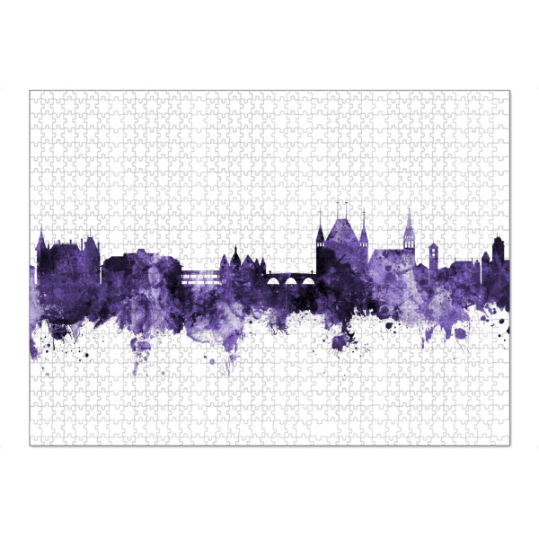 Puzzle Ravensburger "Thun Switzerland Skyline 3" artboxONE - Städte,Reise,Ultraviolet,Städte / Weitere