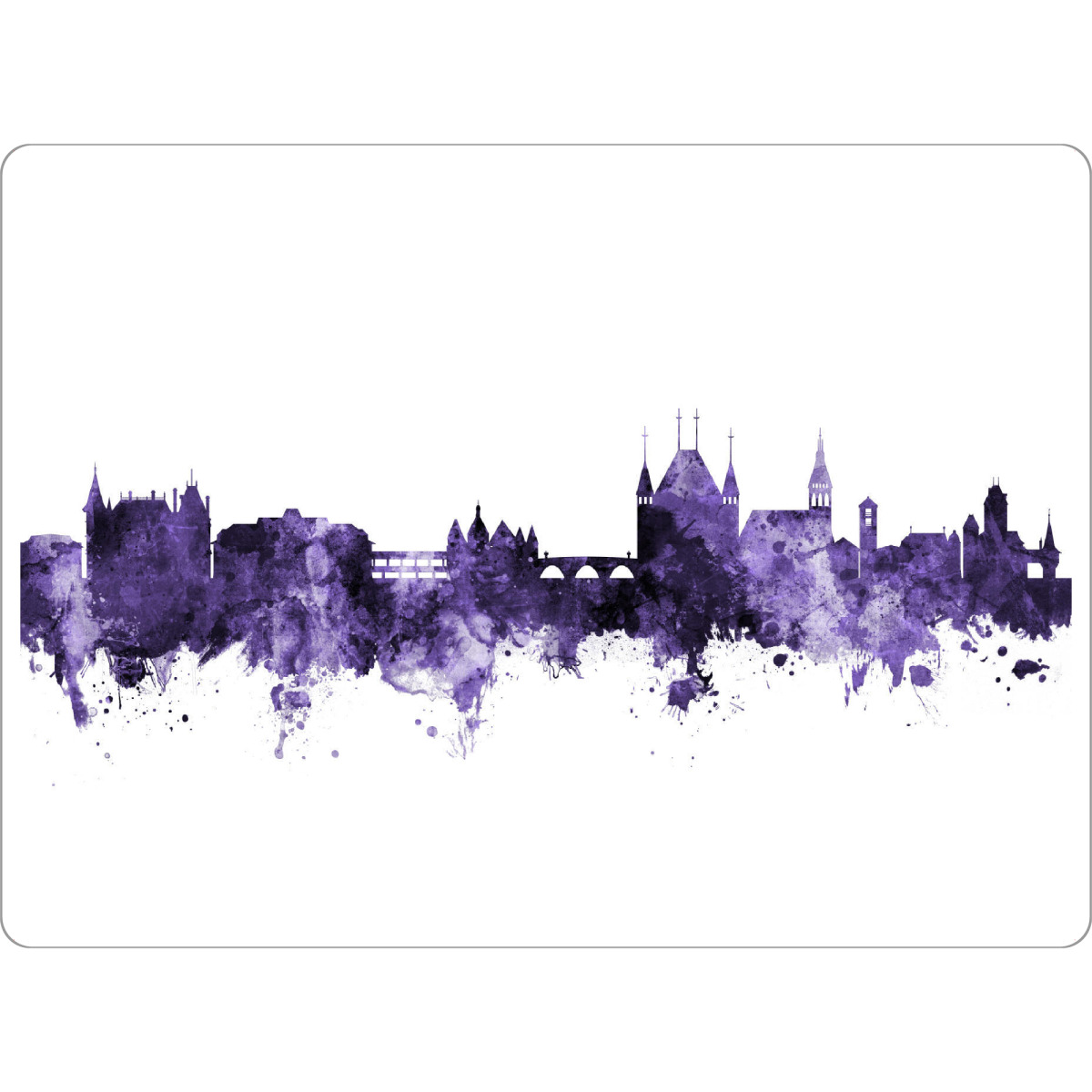 Tischset "Thun Switzerland Skyline 3" artboxONE - Städte,Reise,Ultraviolet,Städte / Weitere