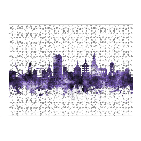 artboxONE Puzzle "Rostock Germany Skyline 3" artboxONE - Städte,Reise,Ultraviolet,Städte / Weitere