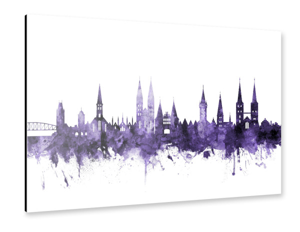 Alu-Dibond "Lubeck Germany Skyline" 30x20 cm artboxONE