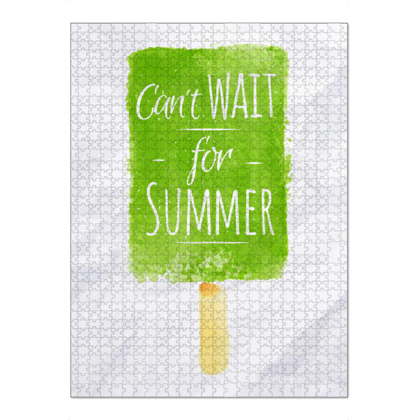 Puzzle Ravensburger "Wait summer" artboxONE - Essen & Trinken,Schwarzweiß,Fashion,Festivals